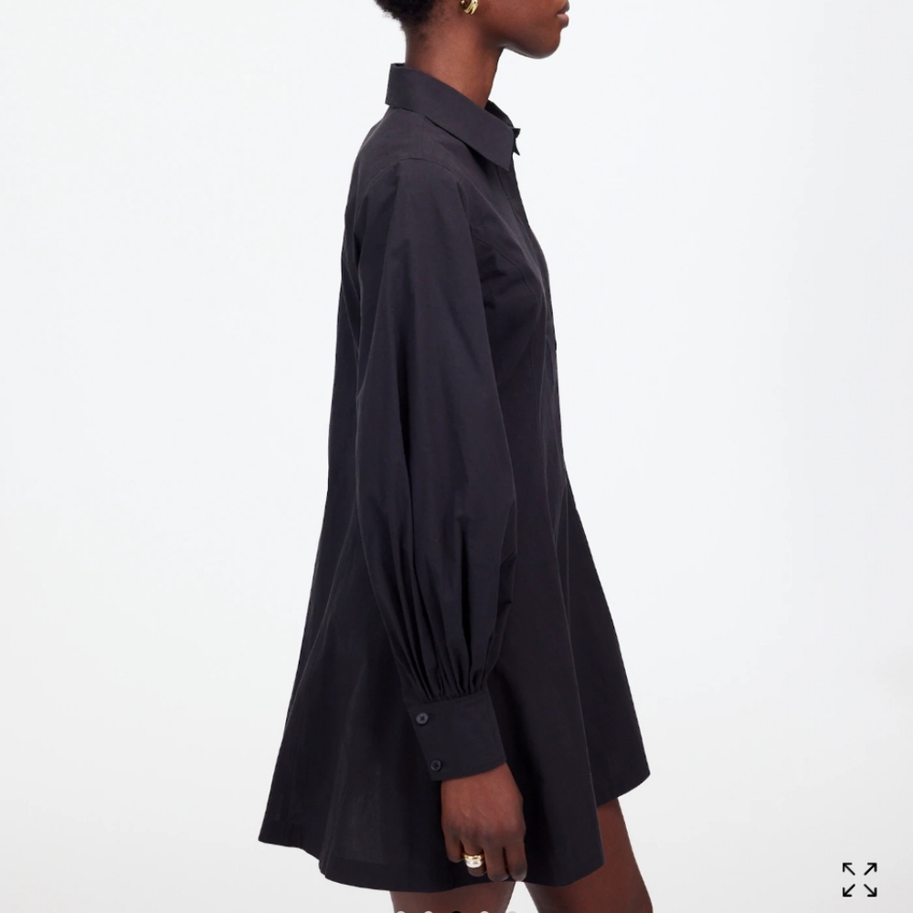 Madewell Long Sleeve Mini Shirtdress Poplin MV025 NWT Size 16 - Picture 2 of 8